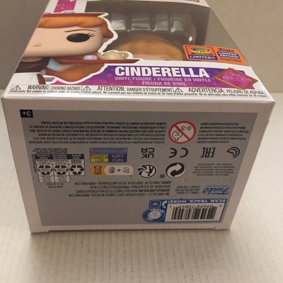 NEW 2023 Wondercon Disney Princess Cinderella Funko Pop Figure #1342 - Picture 7 of 7